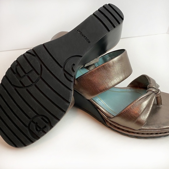 ROCKPORT Leather Wedge Sandals - Picture 5 of 7
